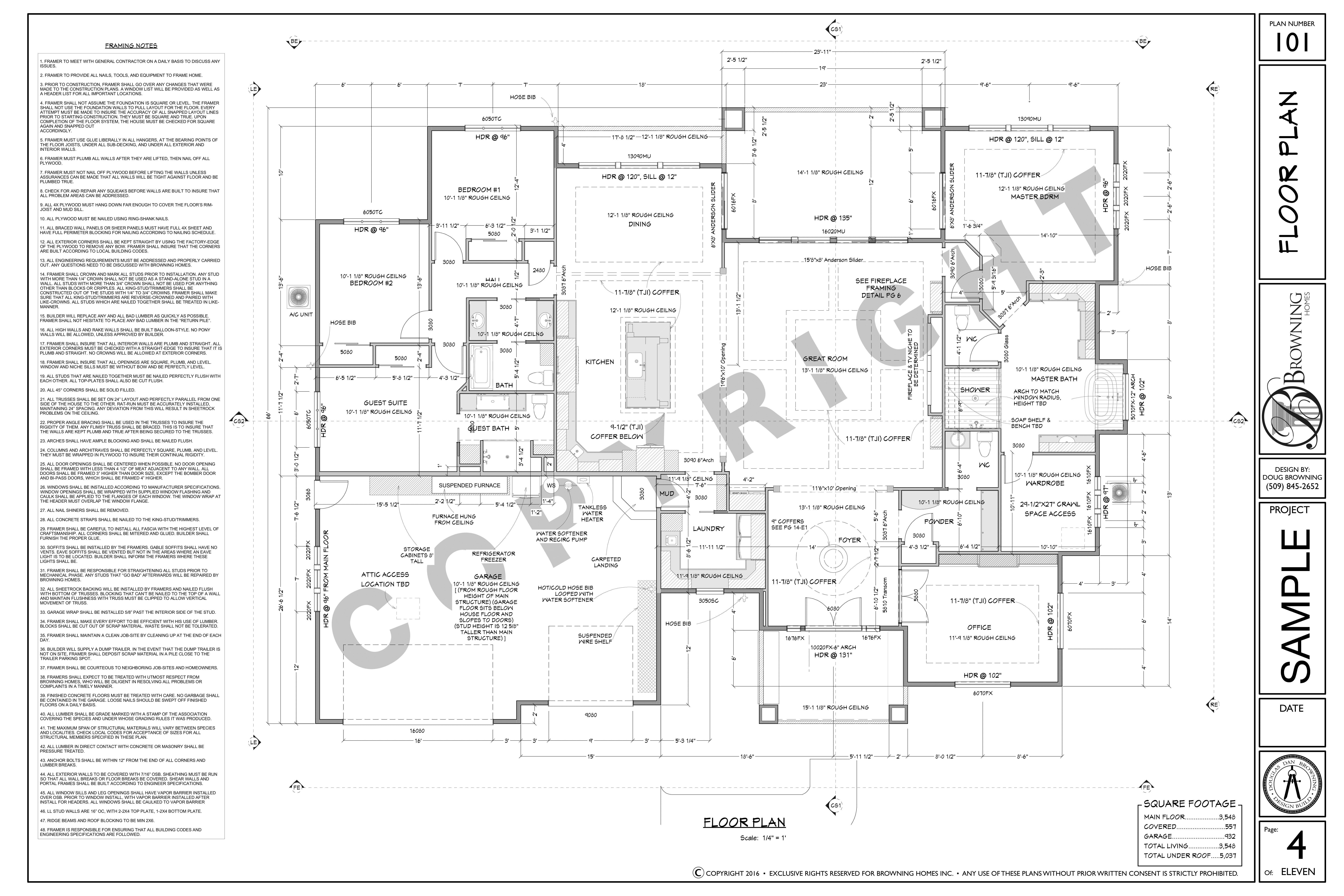 Blueprint Form BROWNING HOMES